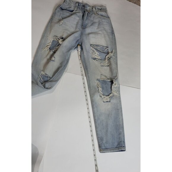 KanCan Light Wash Distressed Denim Jeans High-Waisted Size 3/25 - Picture 6 of 11